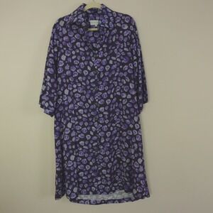 Brooke Wright Dress Black Purple Leopard‎ Bobbie